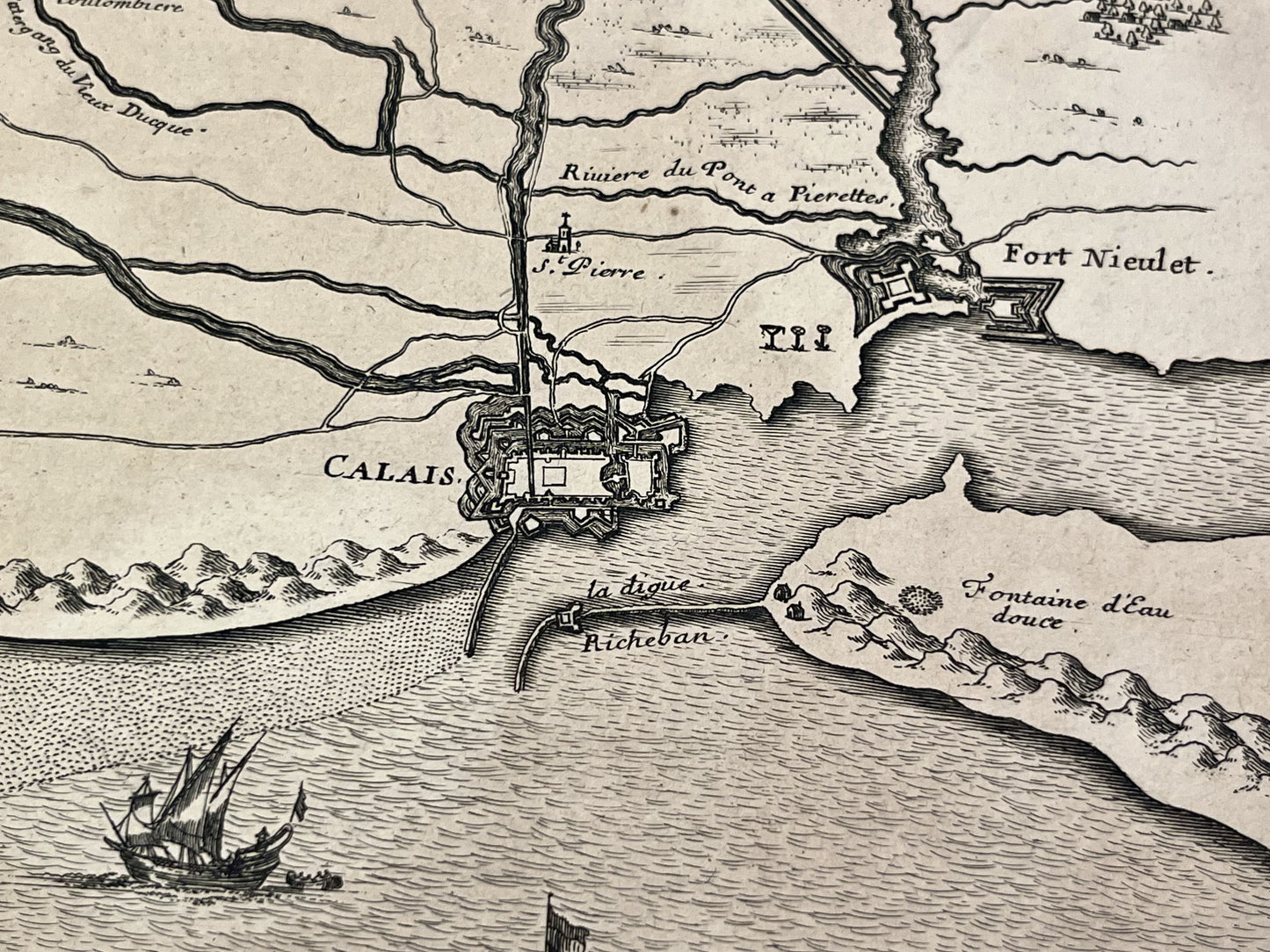 Plan ancien calais et environs