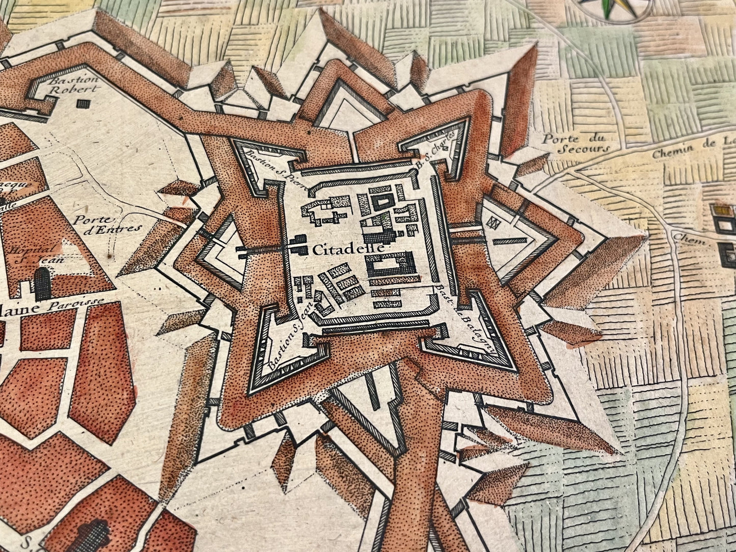 Plan ancien citadelle Cambrai Nord