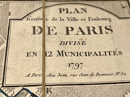 Plan ancien de Paris Revolution