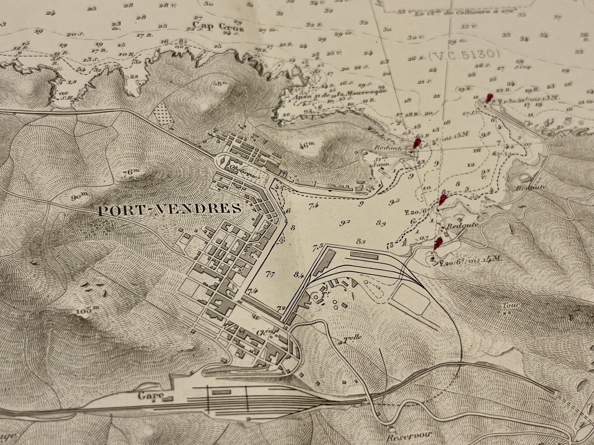 Plan ancien de Port-Vendres