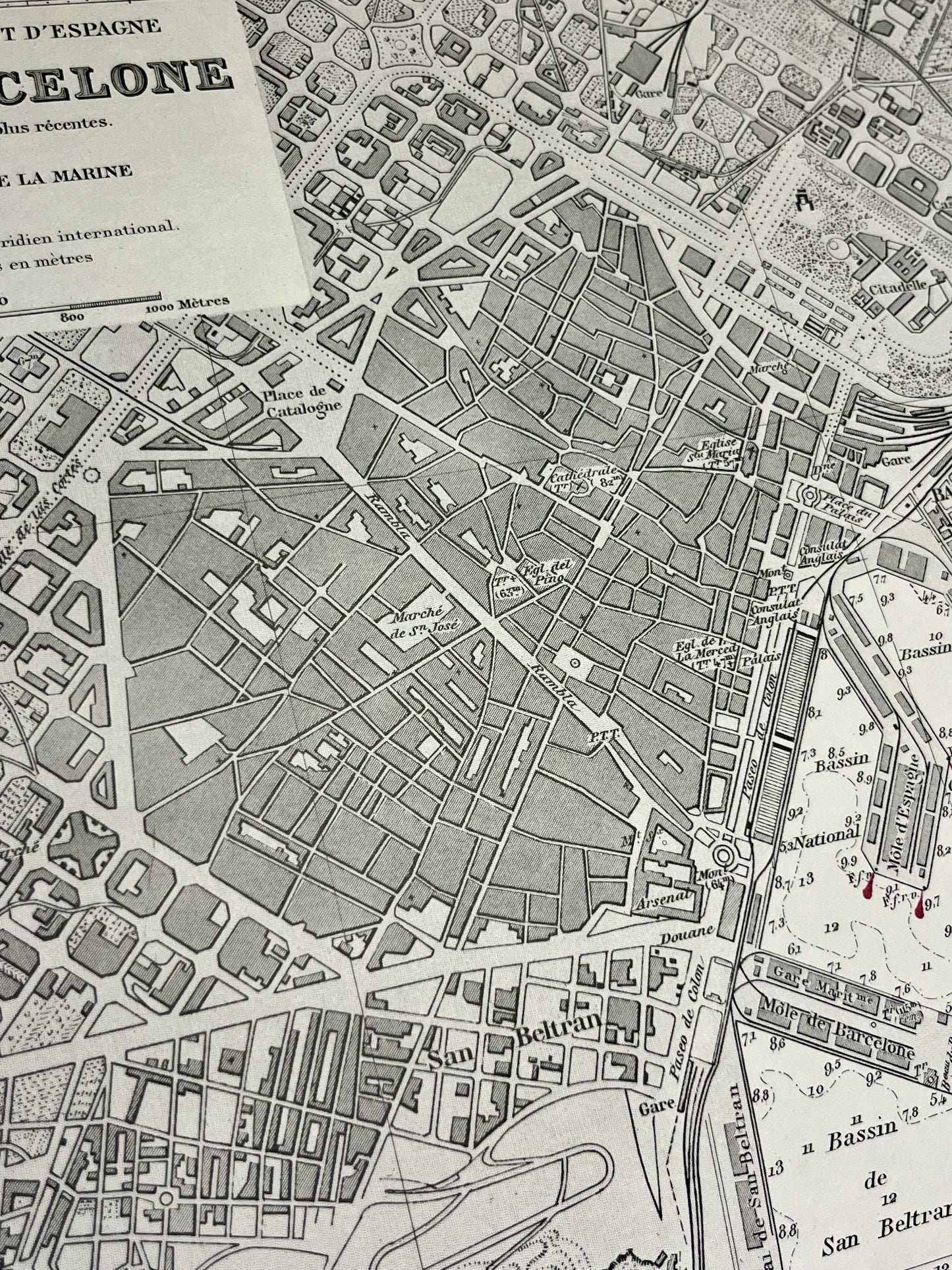 Plan ancien port Barcelone