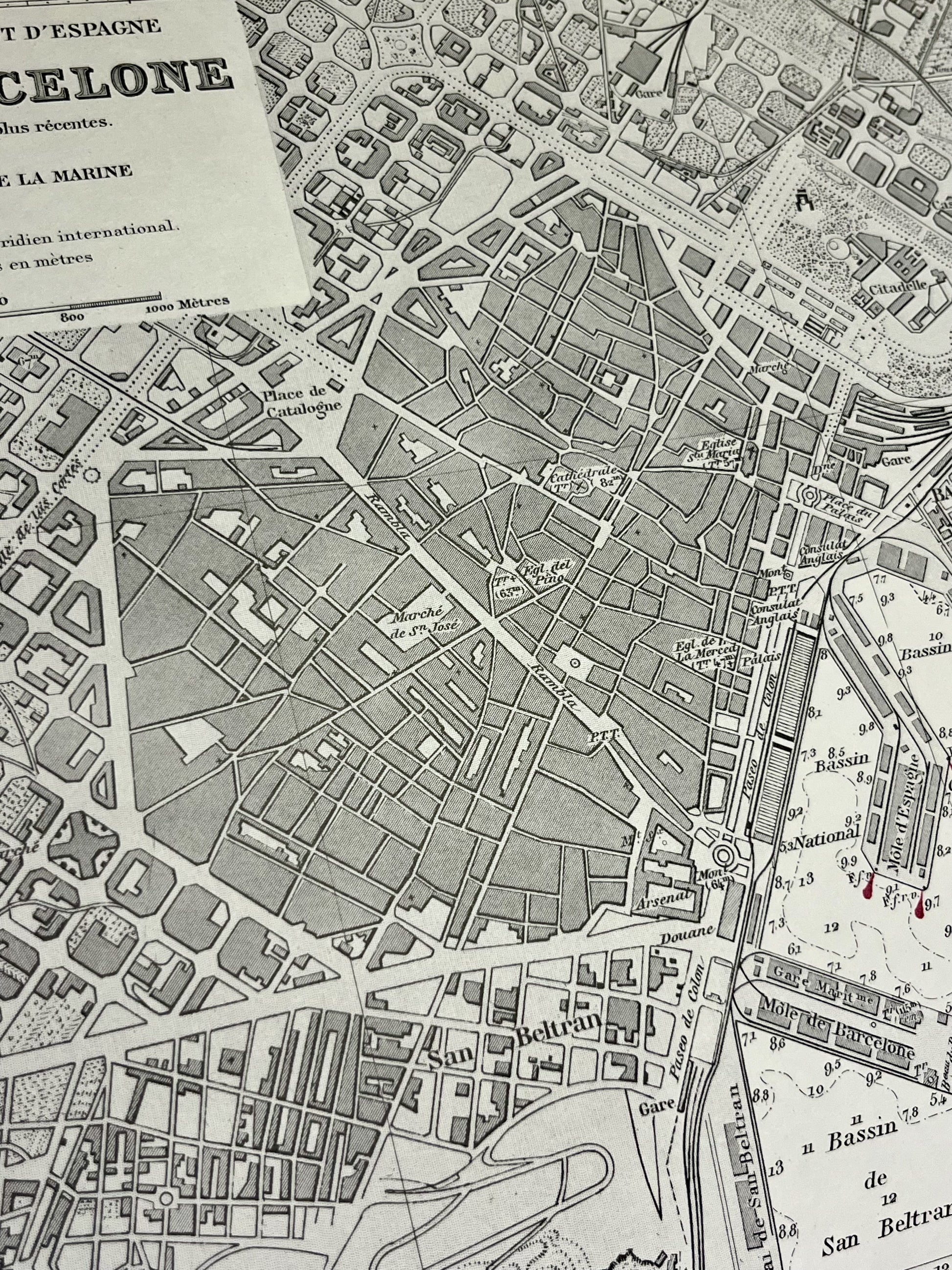Plan ancien port Barcelone