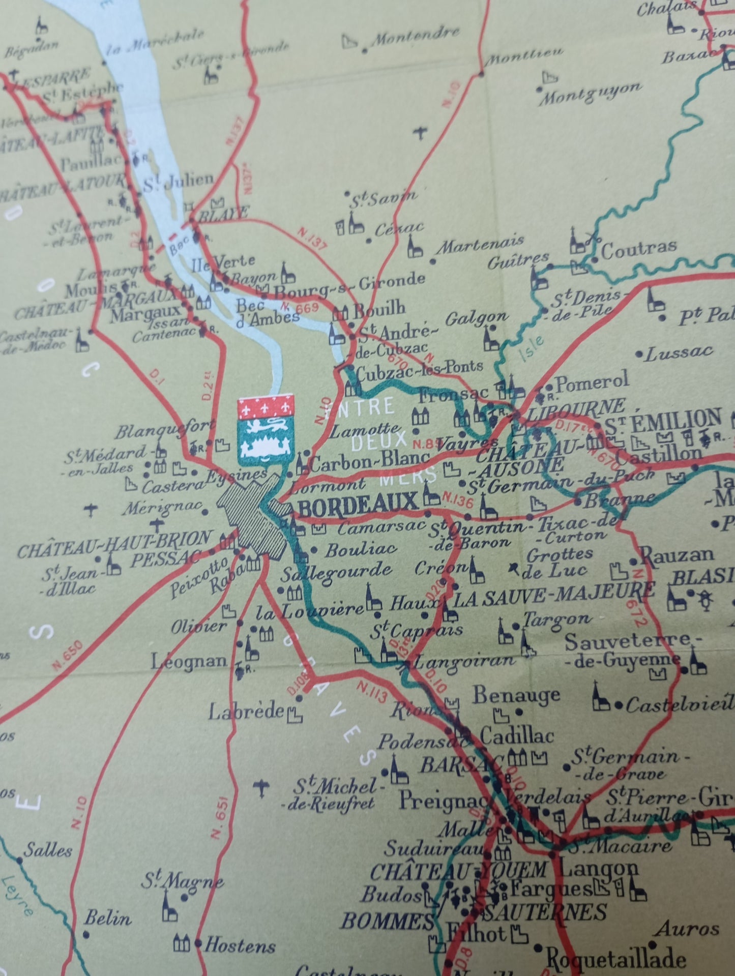 Plan ancien region bordeaux