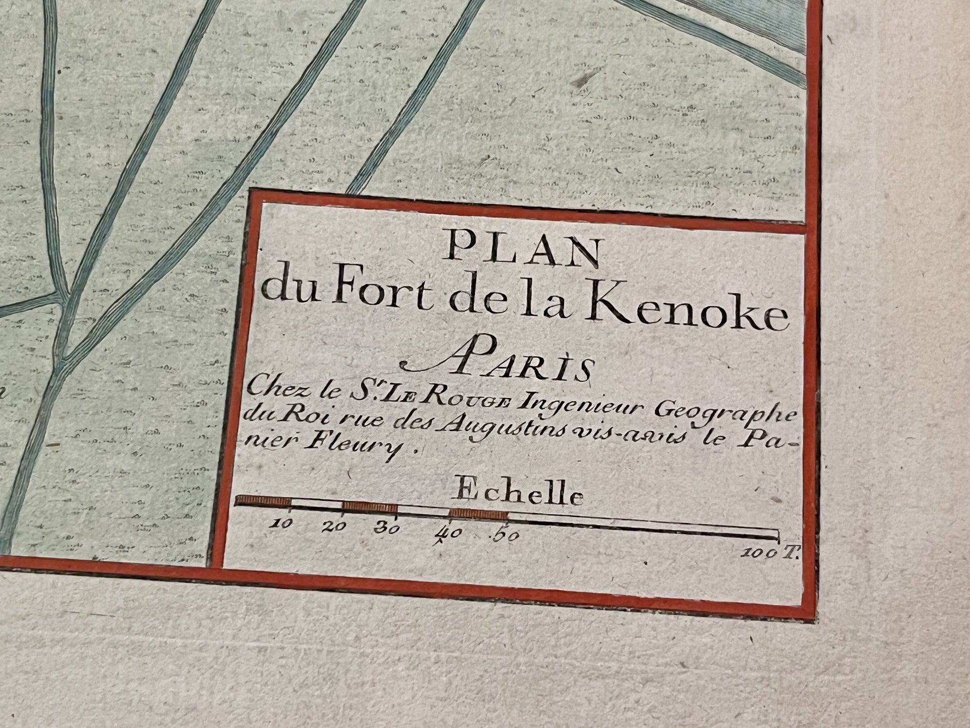 Plan du Fort de la Kenoke par Le Rouge