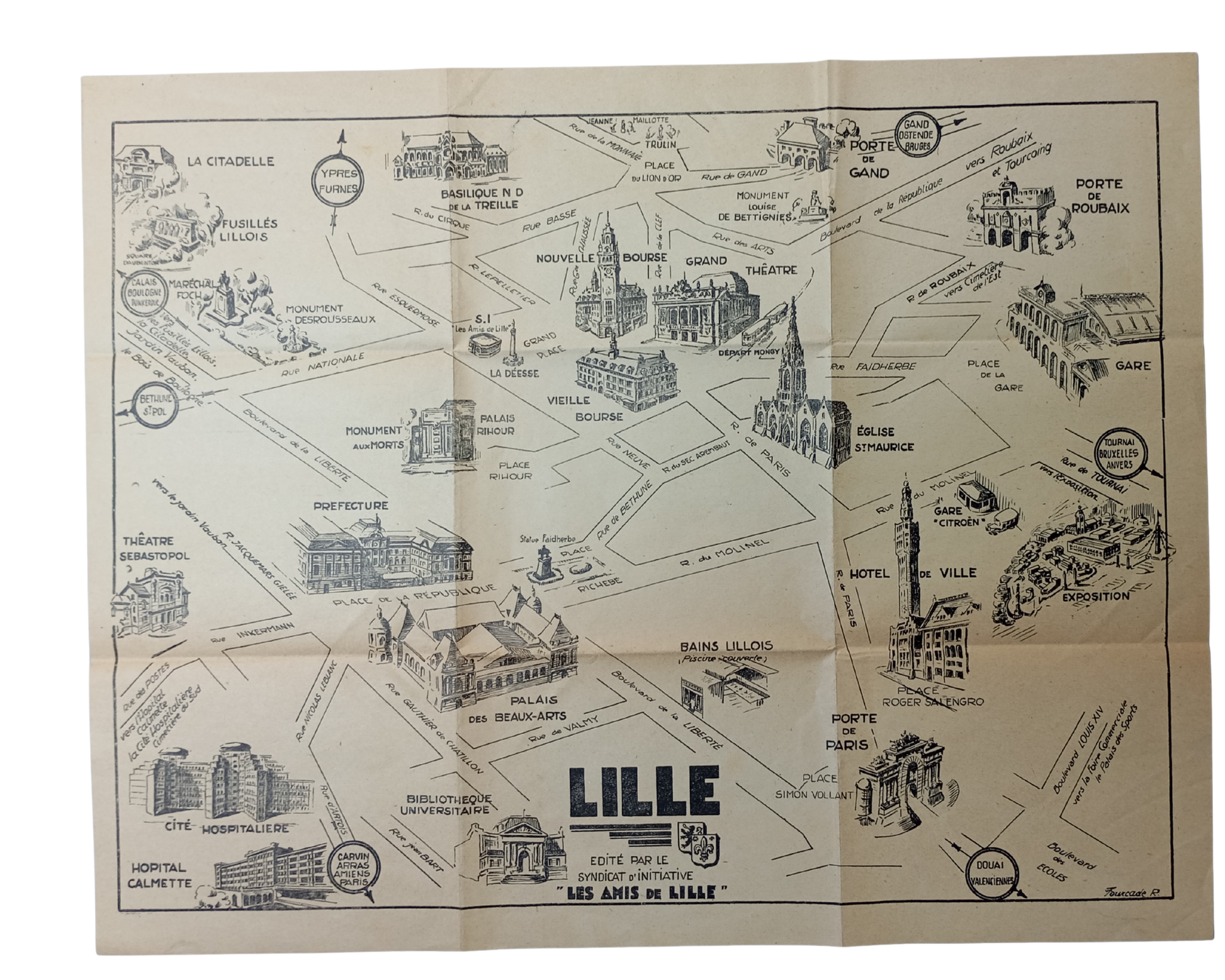 Plan illustre de Lille
