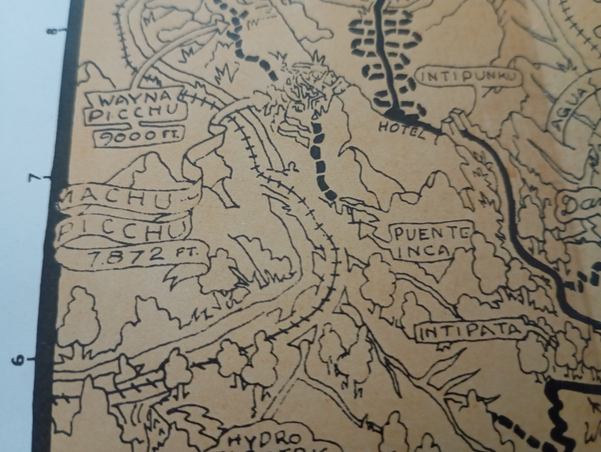 Plan illustre de Machu Picchu