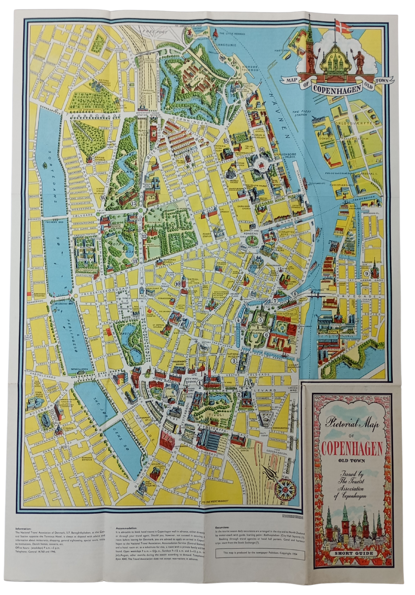 Plan pictural et touristique de Copenhague