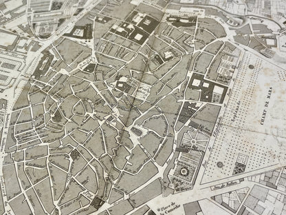 Plan topographique ancien Montpellier