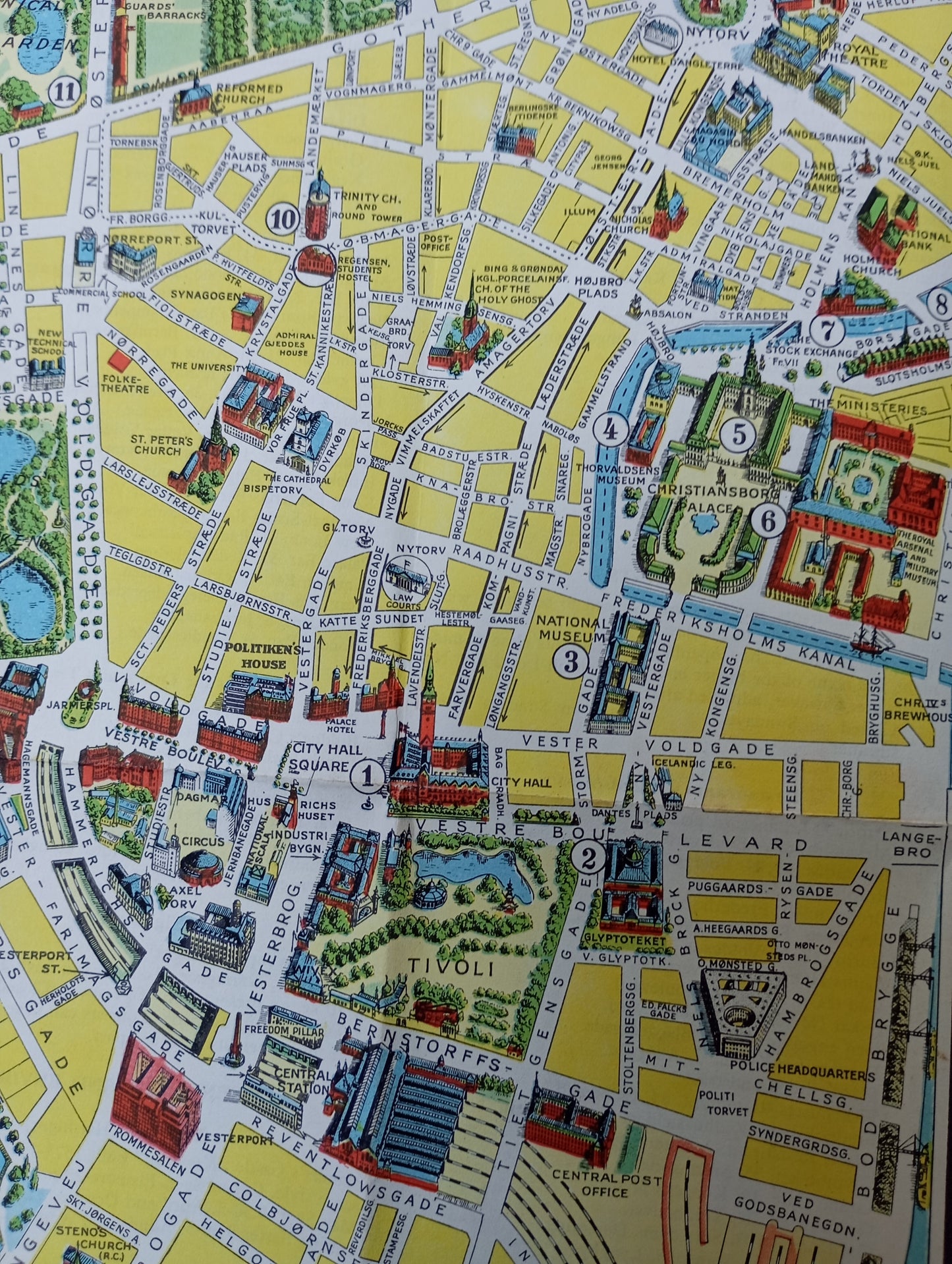 Plan touristique de Copenhague