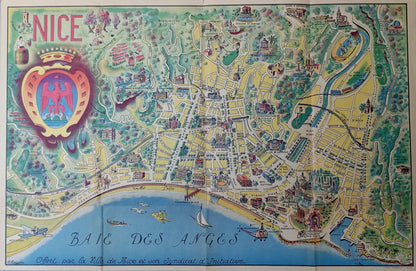 Plan touristique de Nice par O. Poisson

