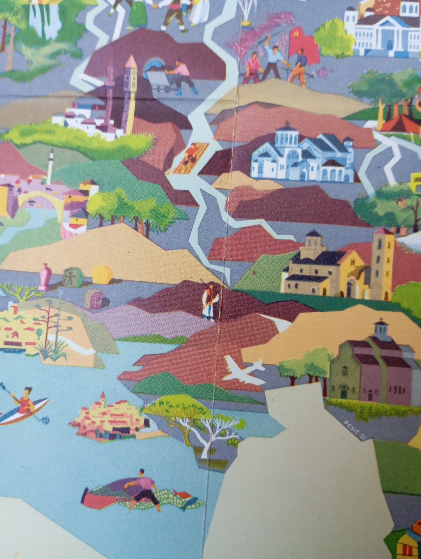 Plan touristique de la Yougoslavie
