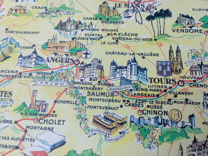 Plan vintage de l'ouest de la France