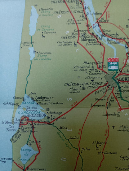 Plan vintage region bordeaux