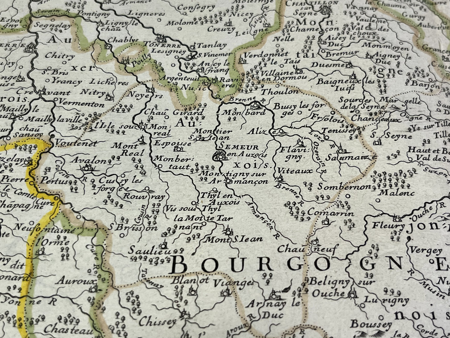 Semur-en-Auxois carte ancienne Bourgogne