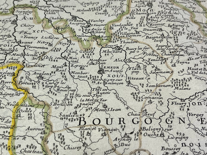 Semur-en-Auxois carte ancienne Bourgogne