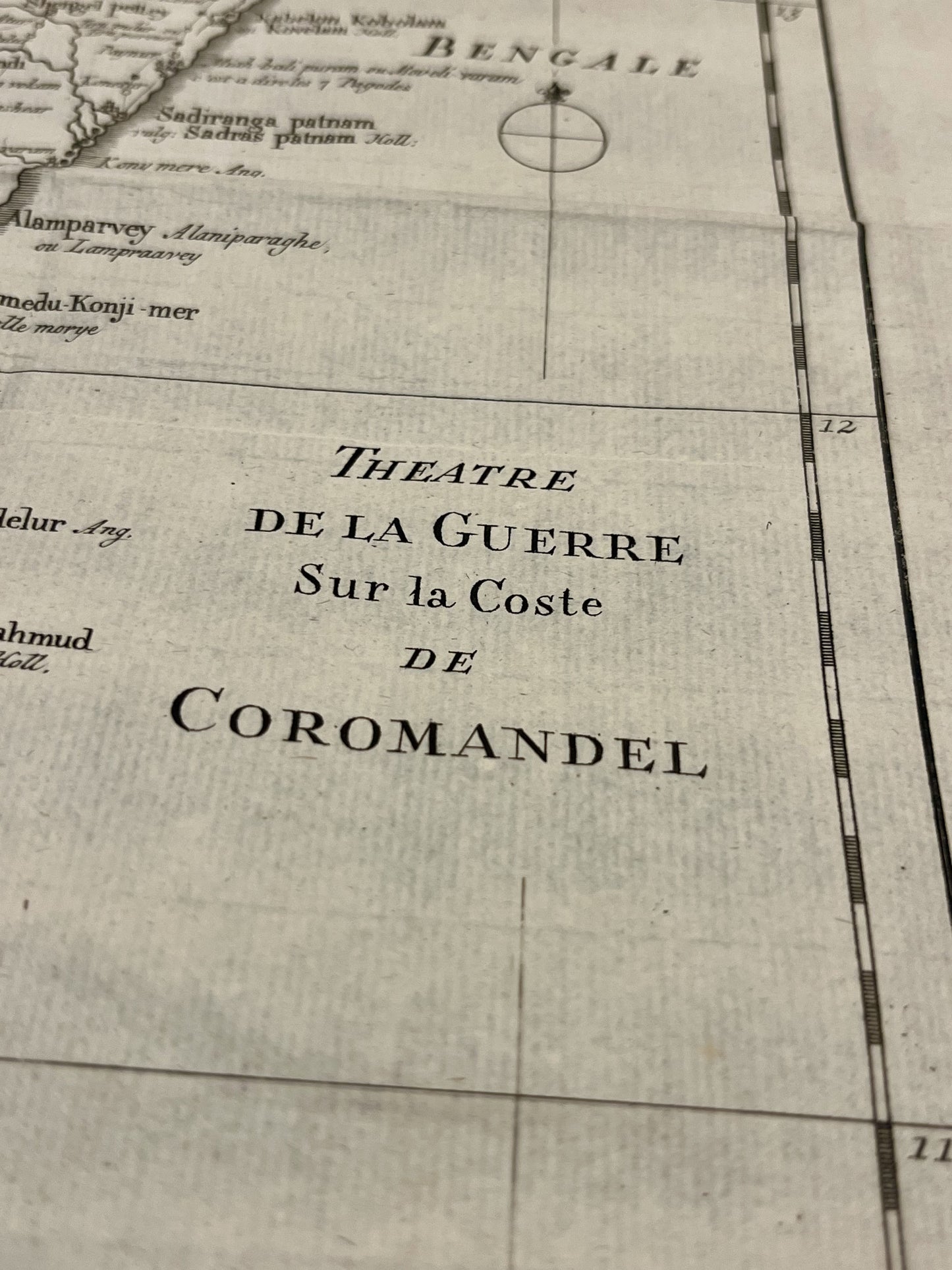 Theatre de la Guerre sur la Coste de Coromandel par Bellin