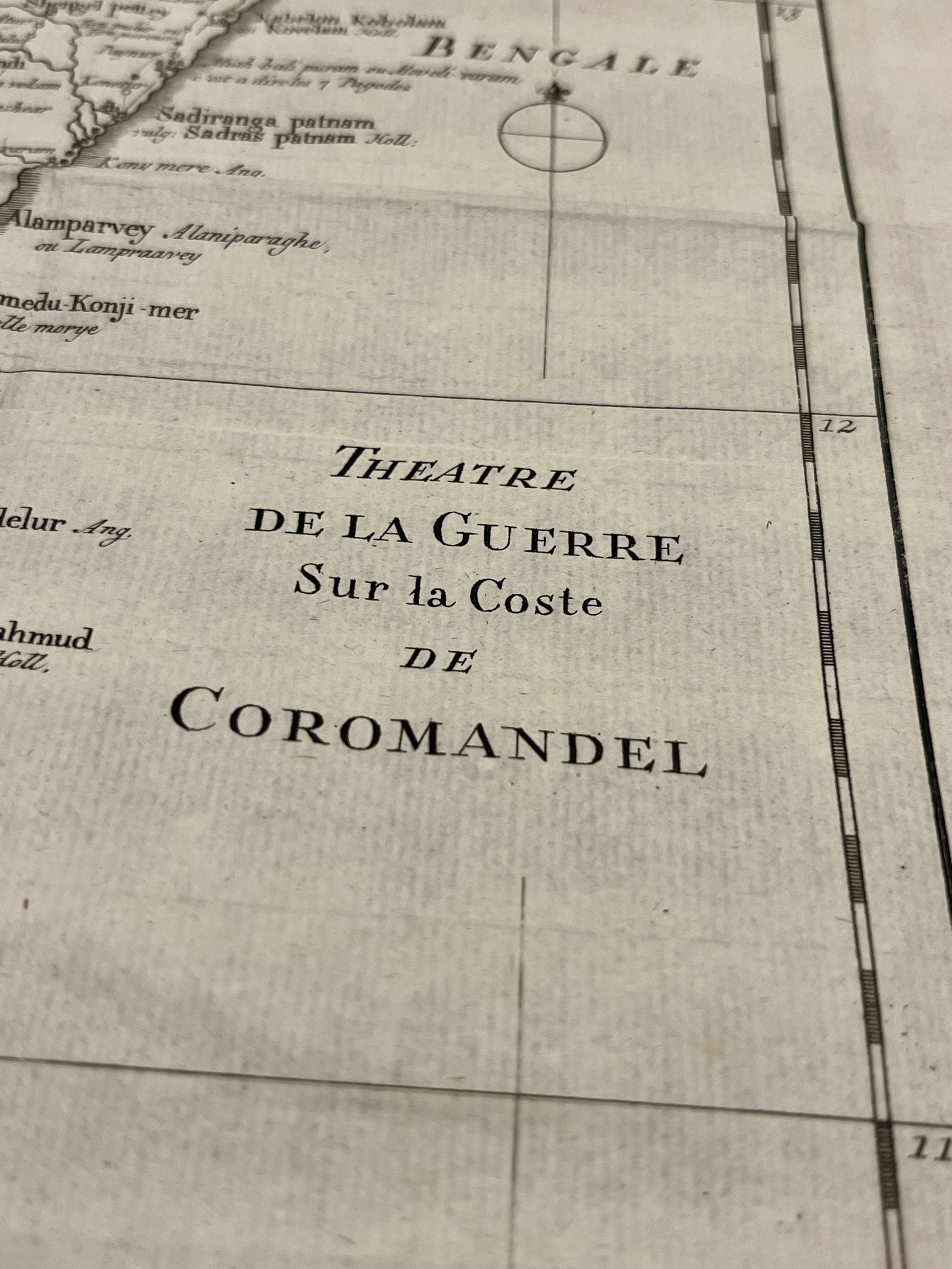 Theatre de la Guerre sur la Coste de Coromandel par Bellin