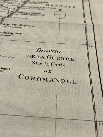 Theatre de la Guerre sur la Coste de Coromandel par Bellin