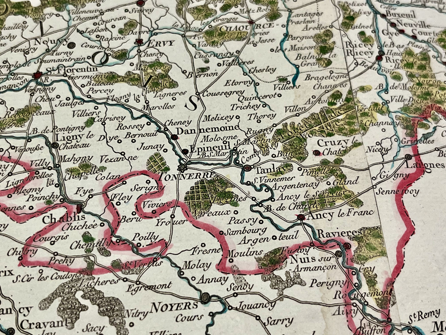 Tonnerre carte ancienne Champagne