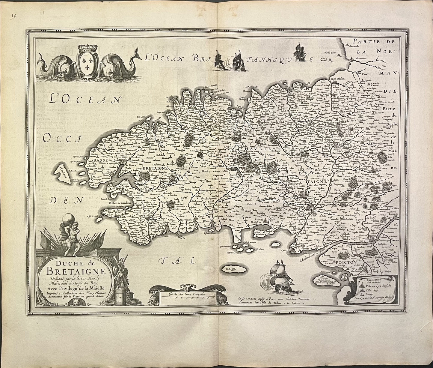 Vieille carte Bretagne