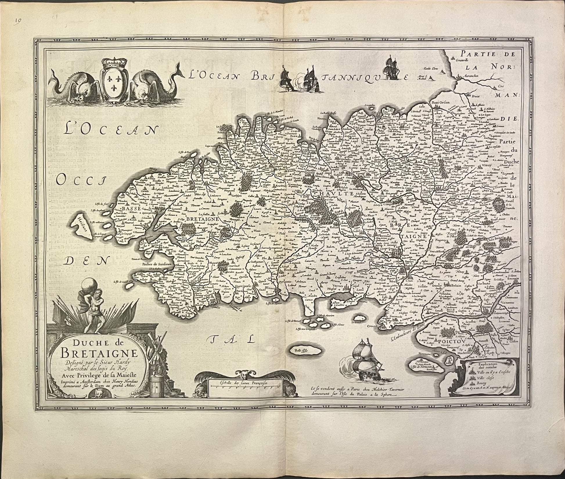 Vieille carte Bretagne