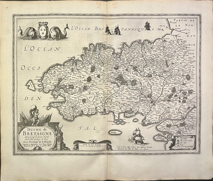 Vieille carte Bretagne