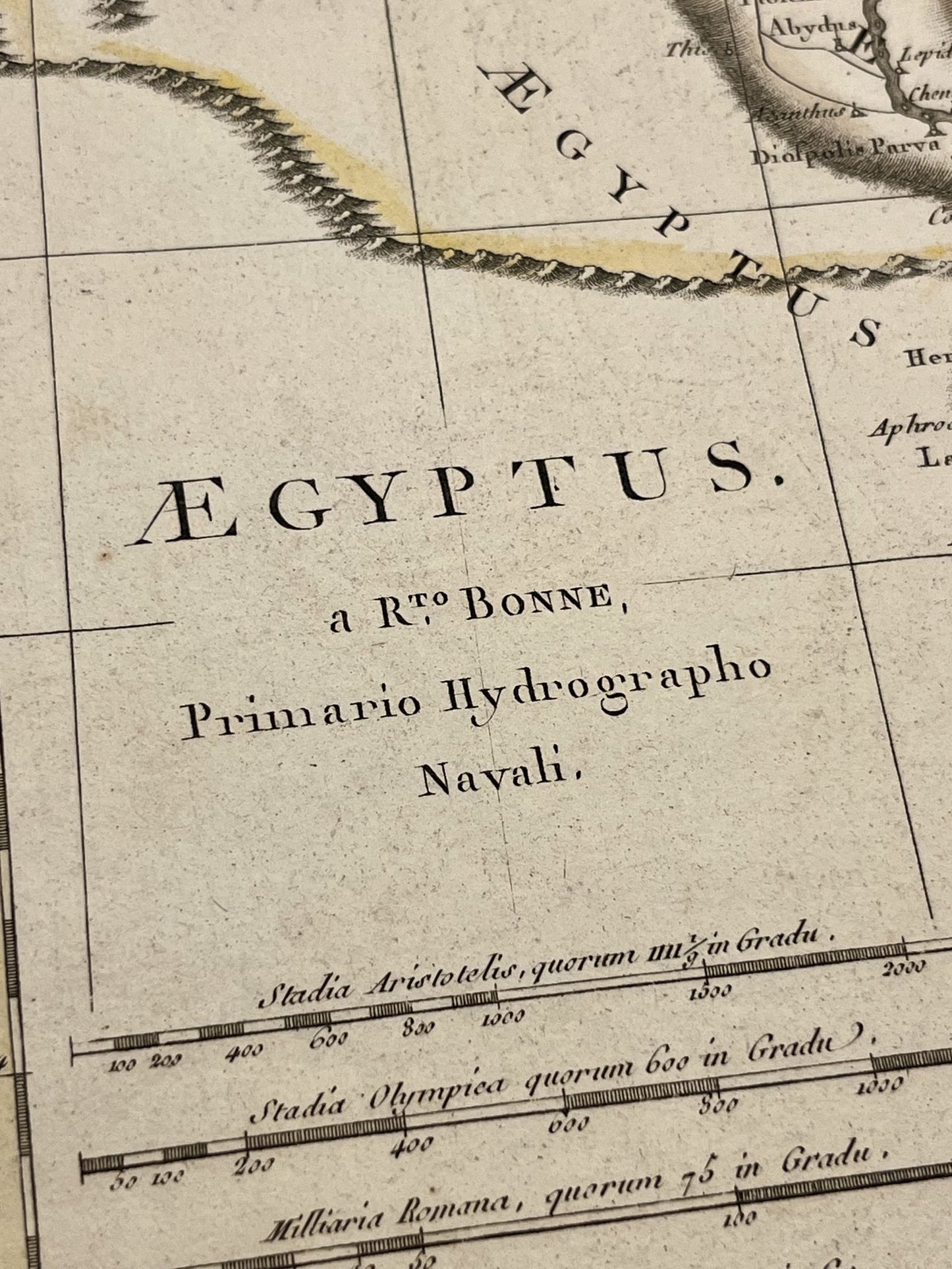 Vieille carte Egypte par Rigobert Bonne