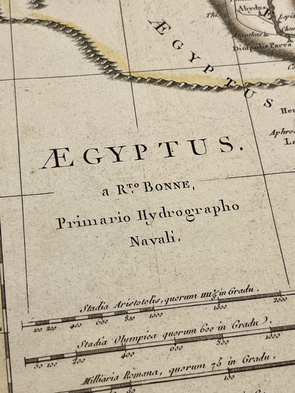 Vieille carte Egypte par Rigobert Bonne