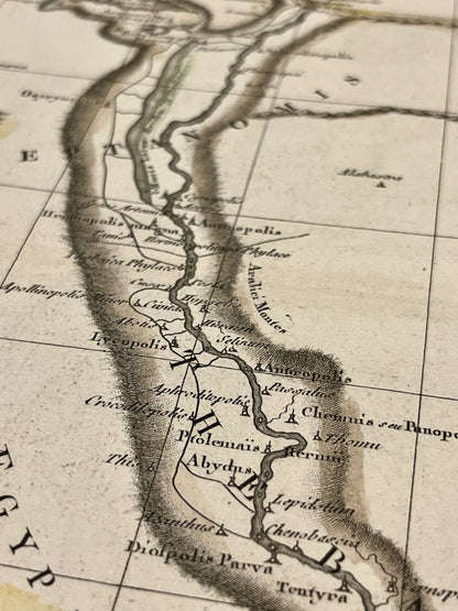 Vieille carte geographique Nil