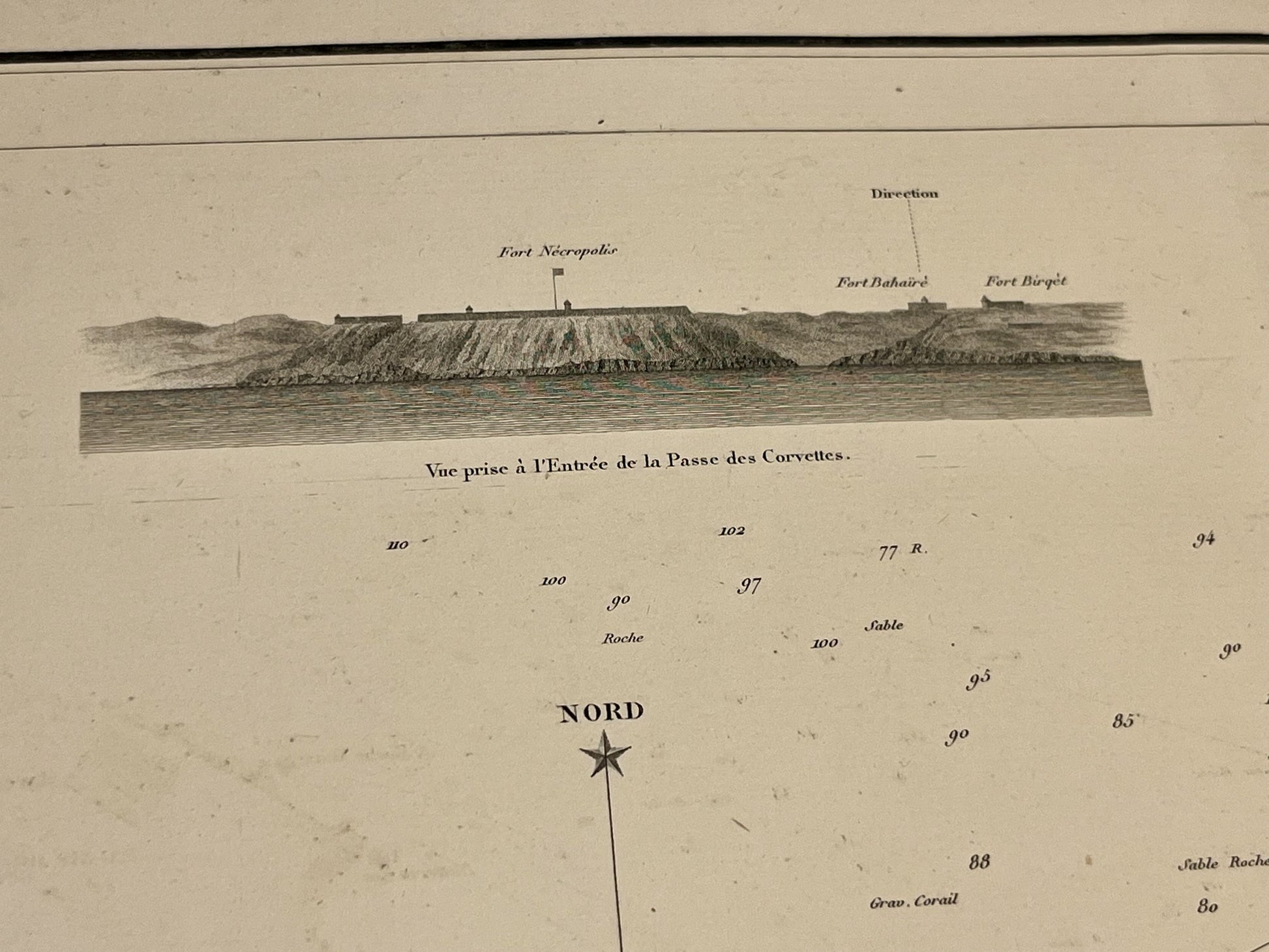 Vue carte ancienne Alexandrie Egypte