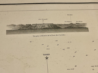 Vue carte ancienne Alexandrie Egypte