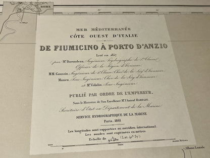 achat carte ancienne Fiumicino porto d Anzio