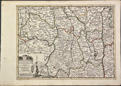 achat petite carte ancienne Lyonnois