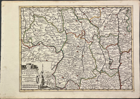 achat petite carte ancienne Lyonnois