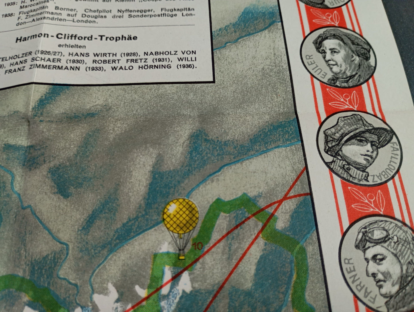 affiche picturale de l'aviation suisse vintage 