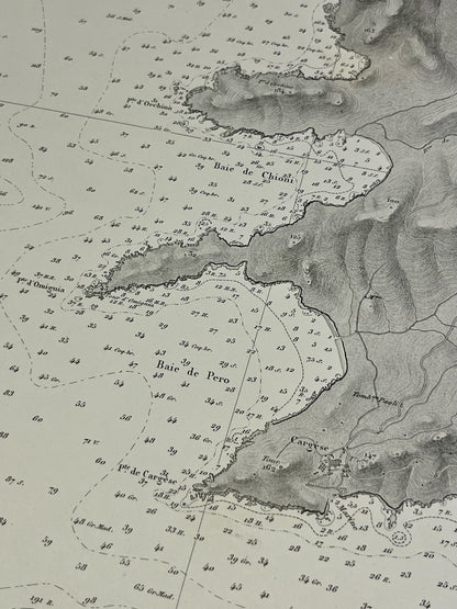 carte ancienne Corse Baies Chioni Pero