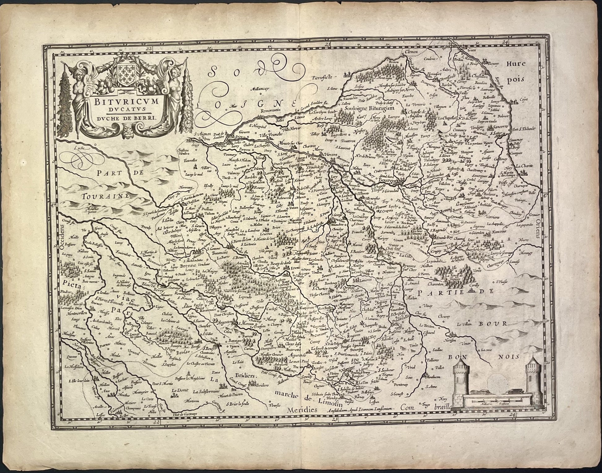 carte ancienne Duche de Berry