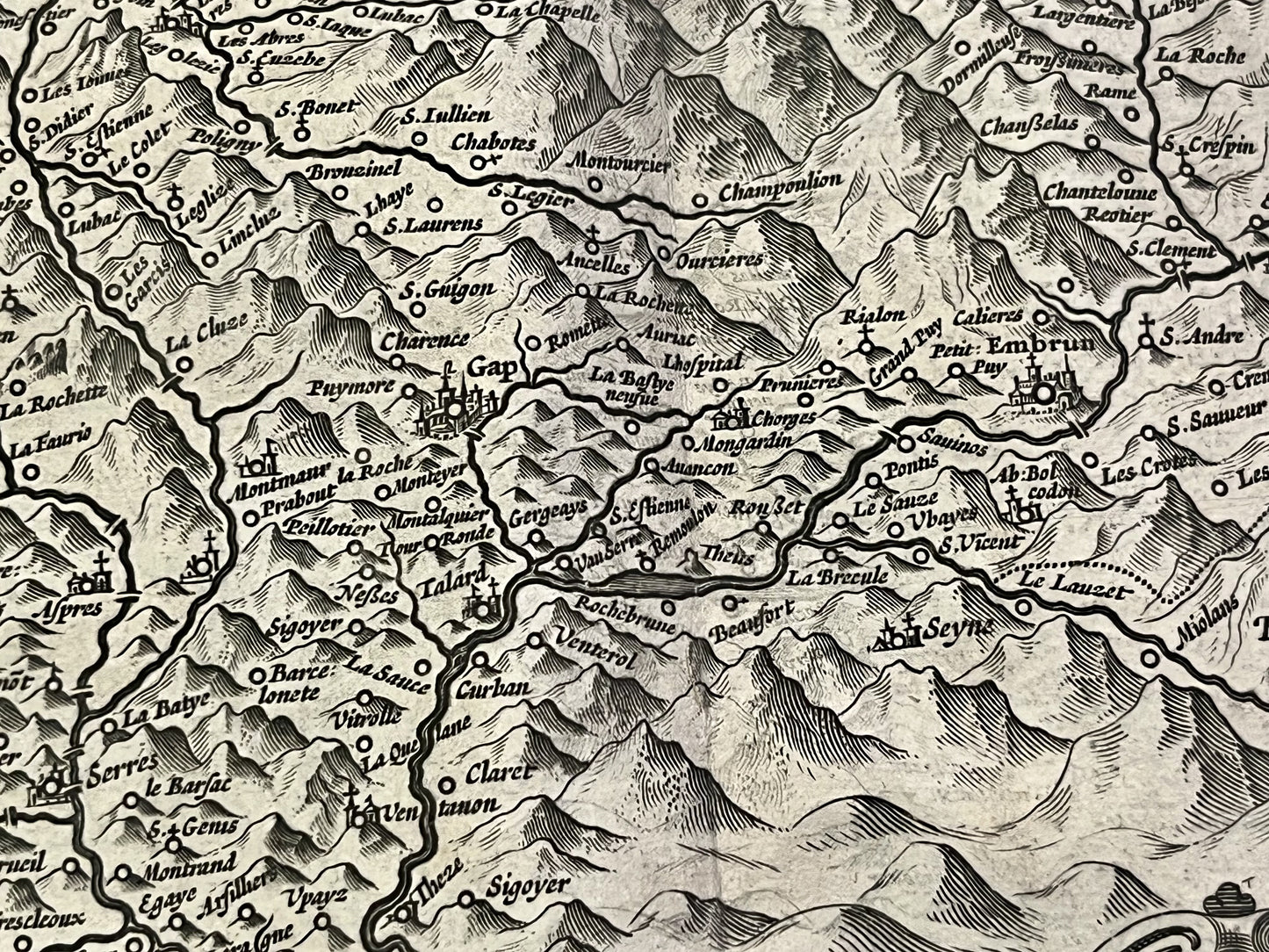 carte ancienne Gap Dauphine par Jean de Beins