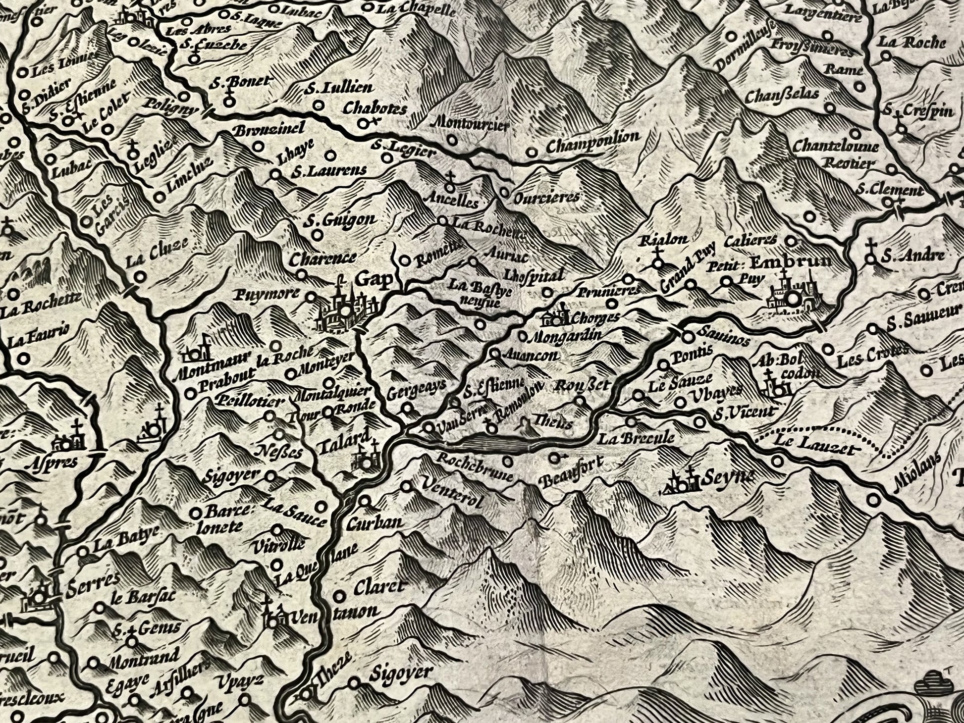 carte ancienne Gap Dauphine par Jean de Beins