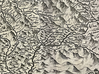 carte ancienne Gap Dauphine par Jean de Beins