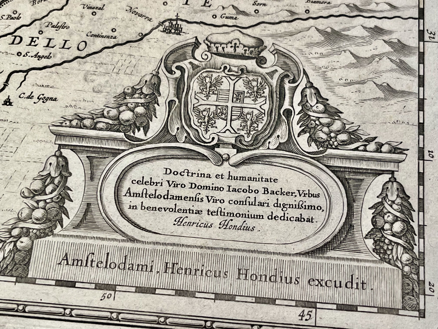 carte ancienne Montferrat par Hondius