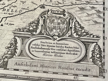 carte ancienne Montferrat par Hondius