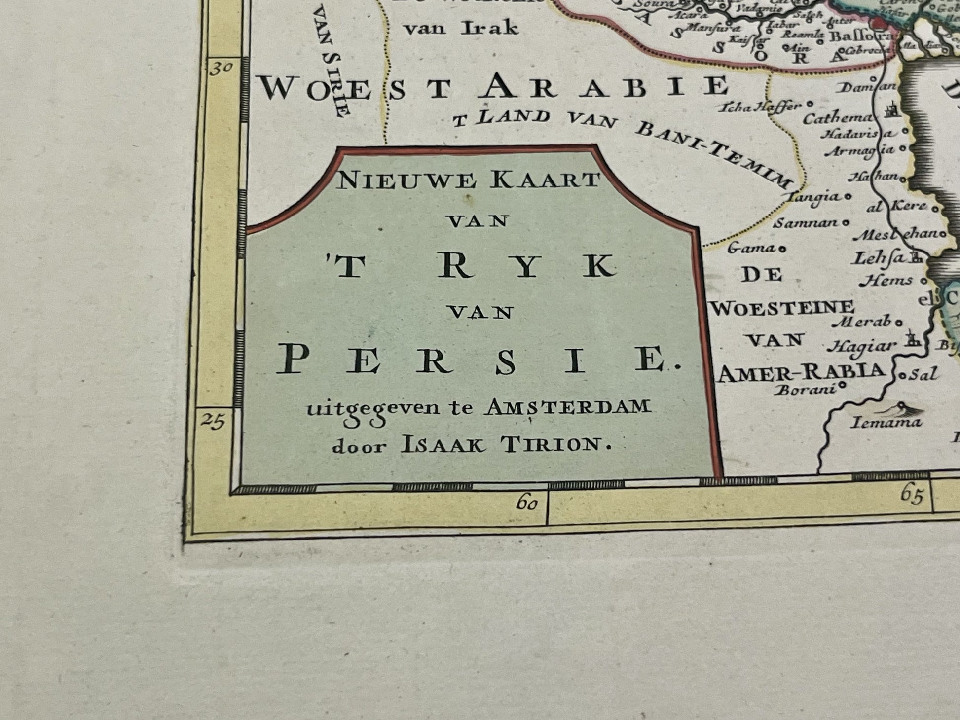 carte ancienne Royaume de Perse par Isaak Tirion