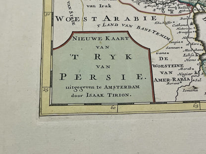 carte ancienne Royaume de Perse par Isaak Tirion
