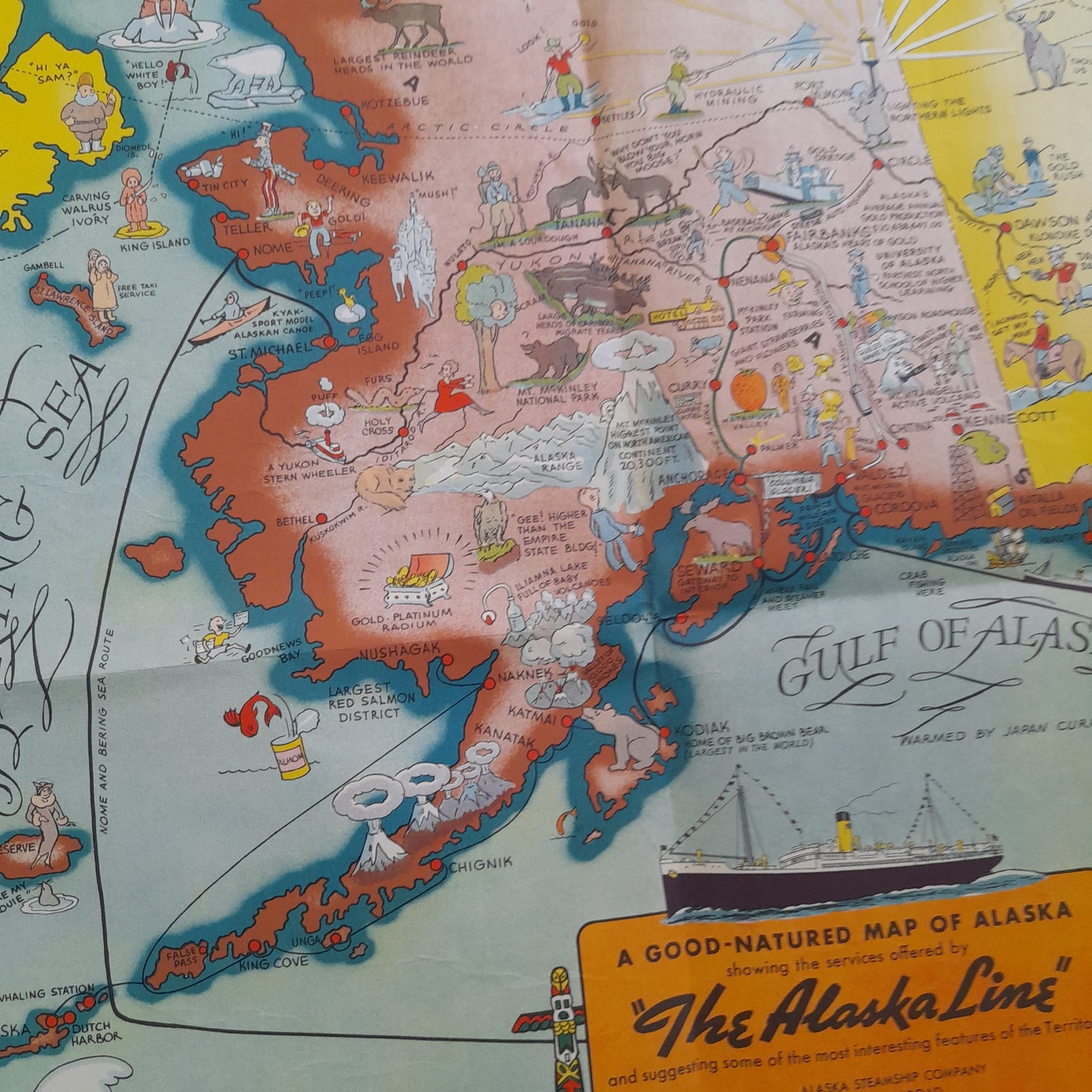 carte ancienne alaska