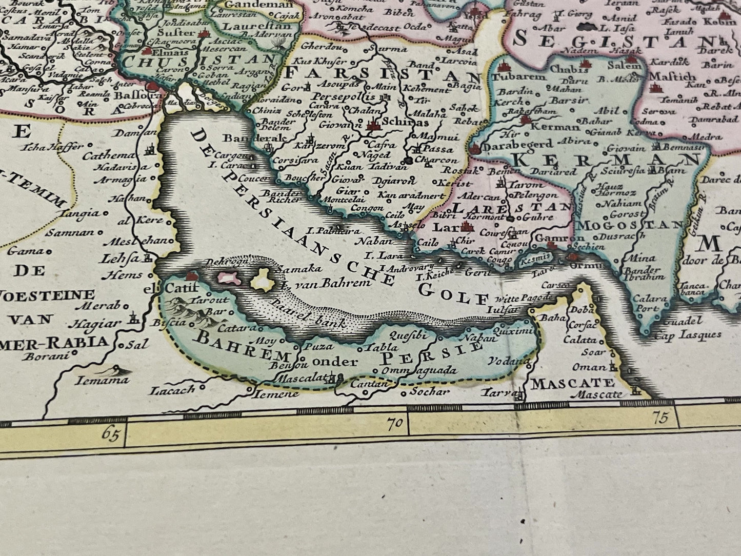 carte ancienne du Golfe Persique