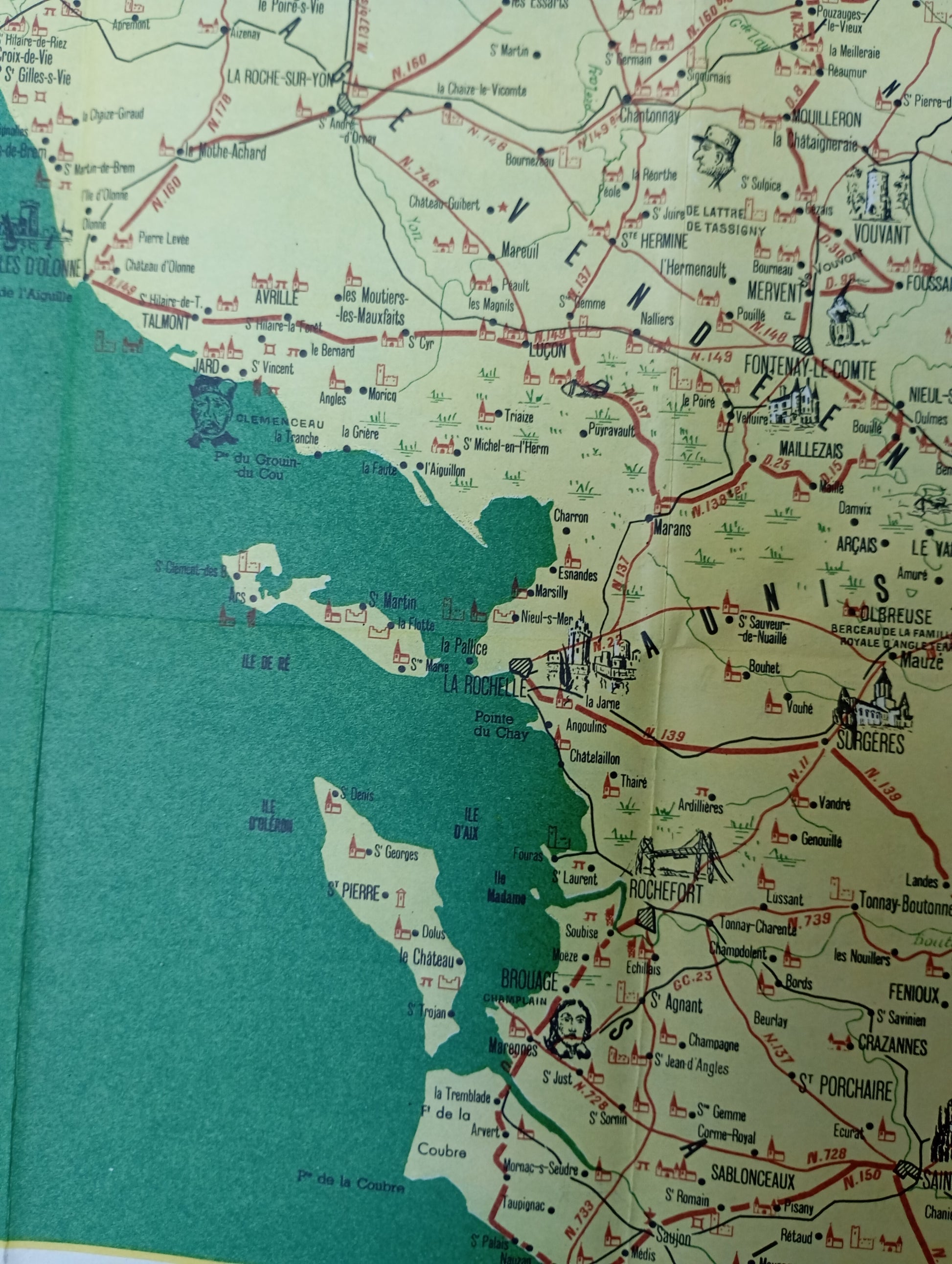 carte ancienne poitou