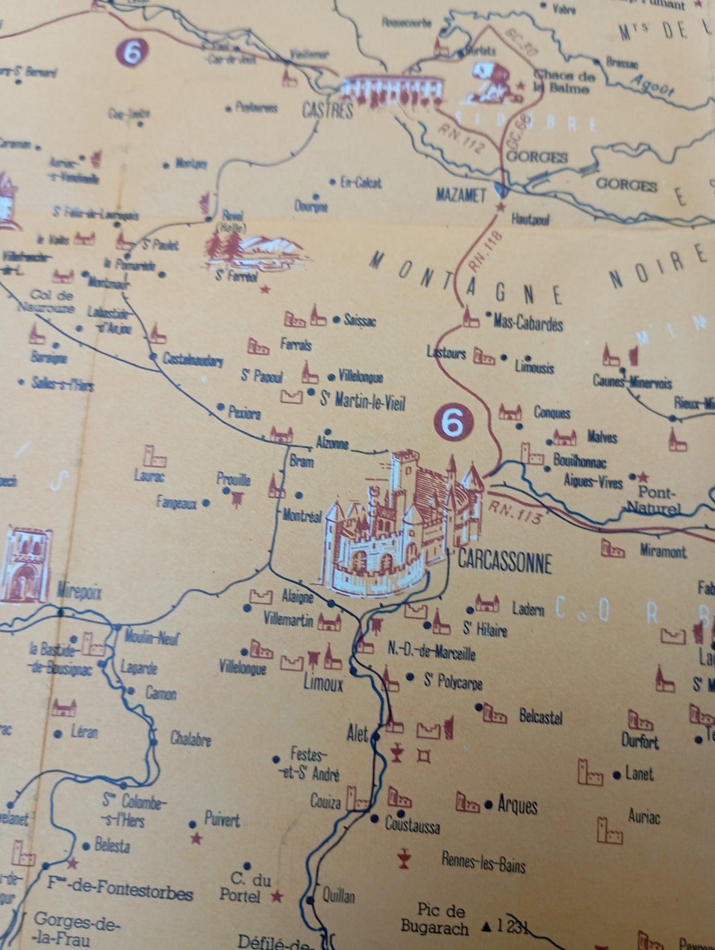 carte ancienne region toulouse