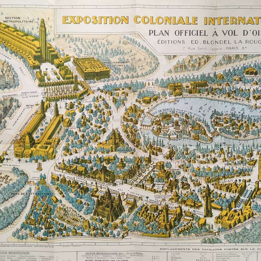 carte exposition coloniale internationale paris 1931 affiche