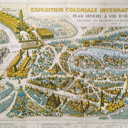 carte exposition coloniale internationale paris 1931 affiche